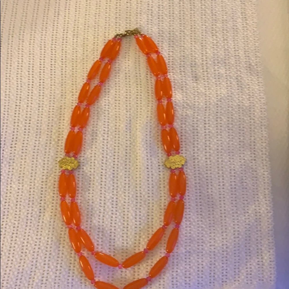 Orange beaded necklace